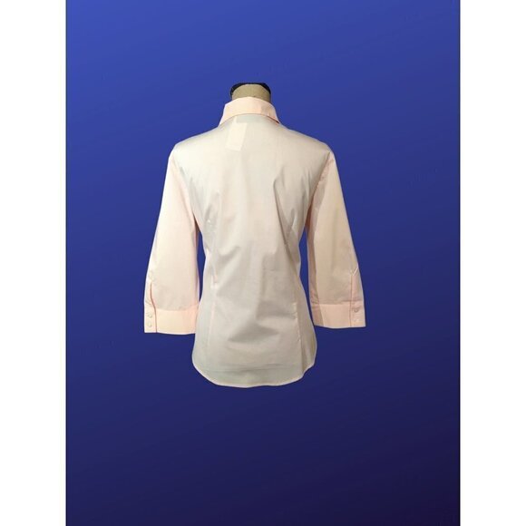 NEW YORK & COMPANY “City Stretch” Fitted STRETCH Blouse, PINK, NWT, Size L - Picture 2 of 8